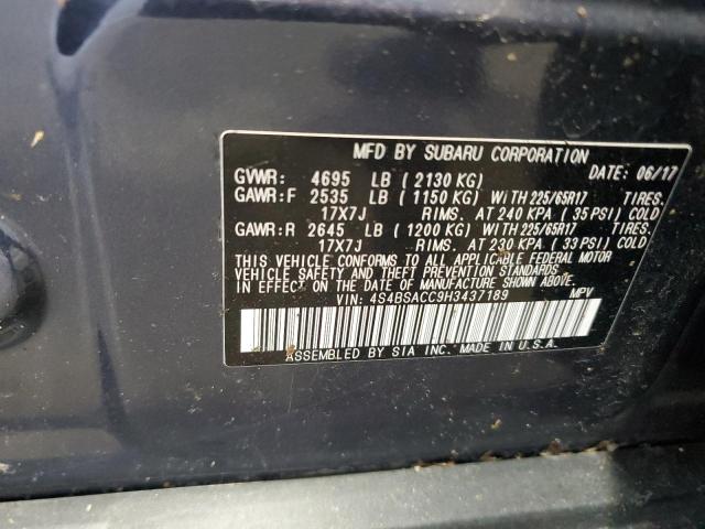 2017 SUBARU OUTBACK 2. - 4S4BSACC9H3437189