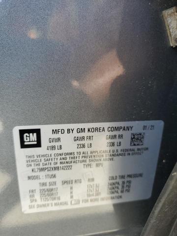 2021 CHEVROLET TRAILBLAZE KL79MPS2XMB142222