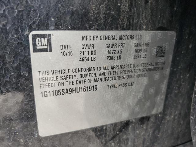 2017 CHEVROLET IMPALA LT - 1G1105SA9HU161919