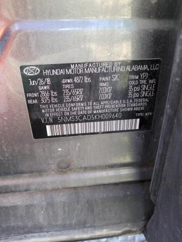 2019 HYUNDAI SANTA FE S - 5NMS3CAD5KH009640