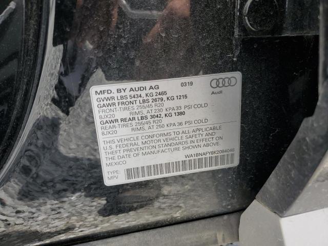 2019 AUDI Q5 PREMIUM - WA1BNAFY8K2084048