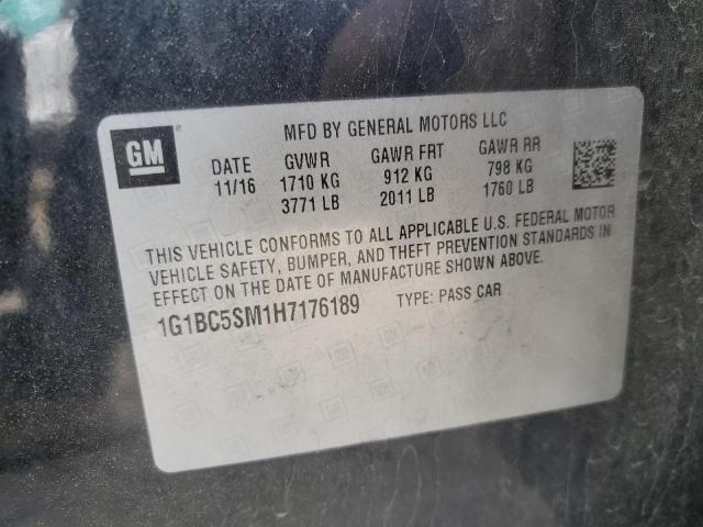 2017 CHEVROLET CRUZE LS 1G1BC5SM1H7176189
