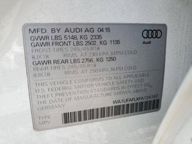 2015 AUDI A4 ALLROAD WA1UFAFLXFA124197