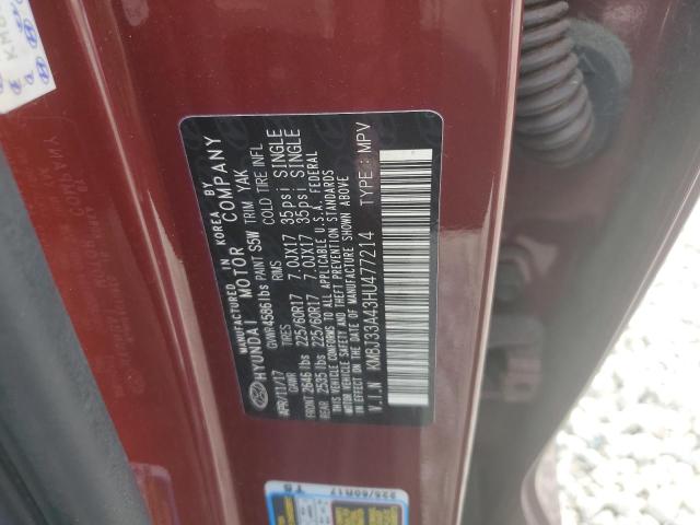 2017 HYUNDAI TUCSON LIM - KM8J33A43HU477214