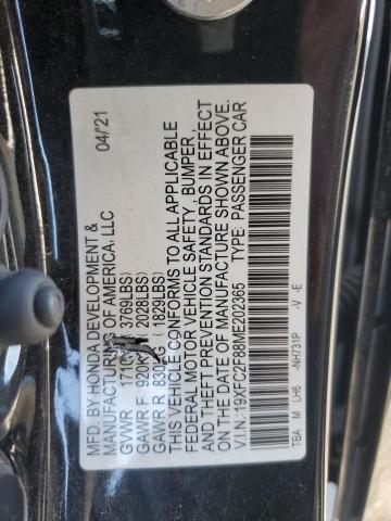 2021 HONDA CIVIC SPOR - 19XFC2F88ME202365