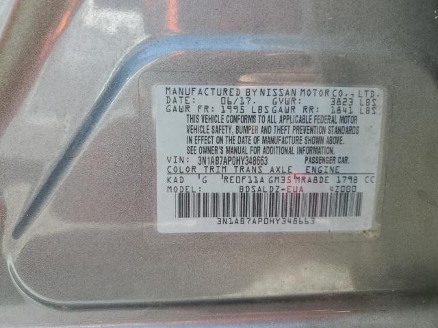 2017 NISSAN SENTRA S - 3N1AB7AP0HY348663