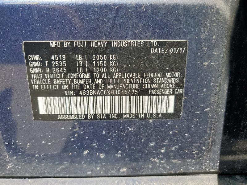 2017 SUBARU LEGACY 2.5 - 4S3BNAC6XH3045425