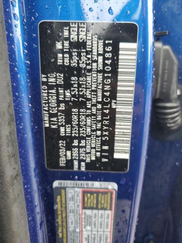 2022 KIA SORENTO S - 5XYRL4LC4NG104861