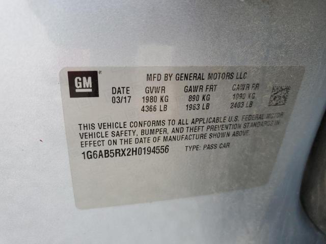 2017 CADILLAC ATS LUXURY 1G6AB5RX2H0194556