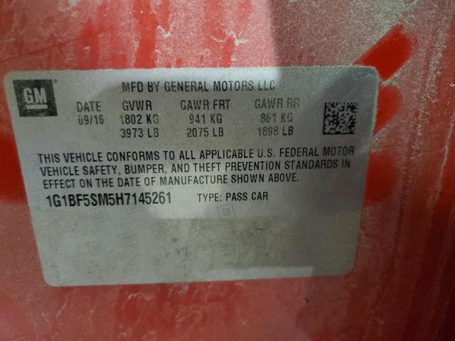 2017 CHEVROLET CRUZE PREM - 1G1BF5SM5H7145261