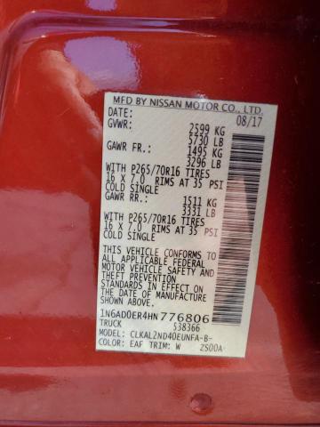 2017 NISSAN FRONTIER S - 1N6AD0ER4HN776806