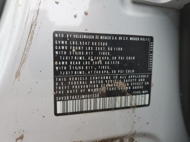 2018 VOLKSWAGEN TIGUAN SE - 3VV3B7AX2JM001338
