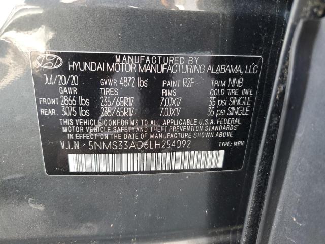 2020 HYUNDAI SANTA FE S - 5NMS33AD6LH254092