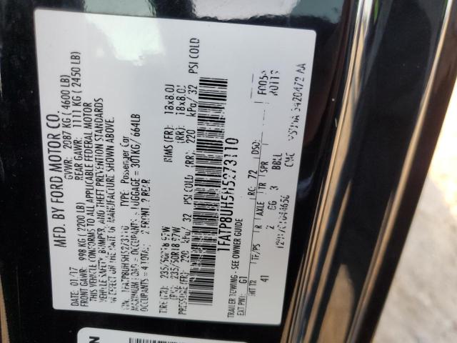 2017 FORD MUSTANG - 1FATP8UH5H5273110