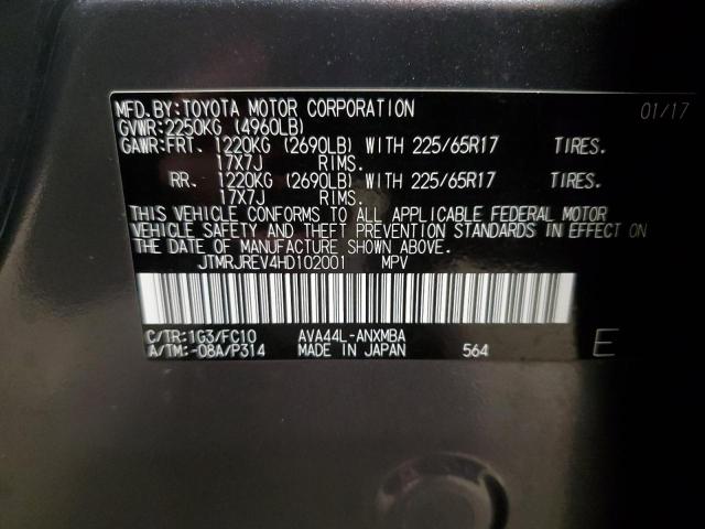 2017 TOYOTA RAV4 HV LE JTMRJREV4HD102001