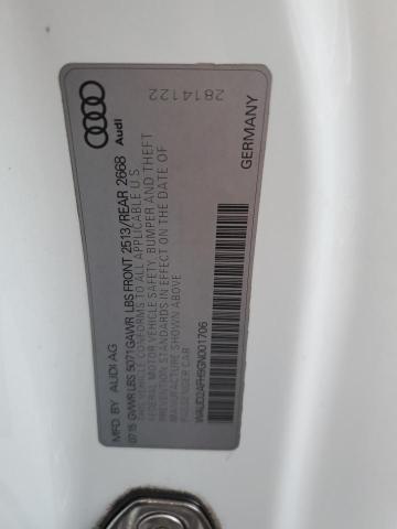 2016 AUDI A5 PREMIUM WAUD2AFH9GN001706