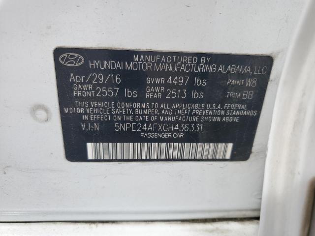 2016 HYUNDAI SONATA SE - 5NPE24AFXGH436331