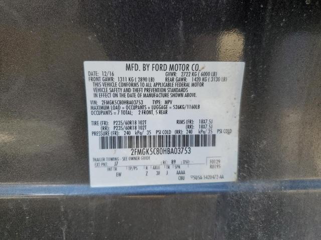 2017 FORD FLEX SEL - 2FMGK5C80HBA03753