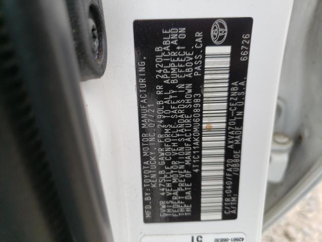 2021 TOYOTA CAMRY LE - 4T1C11AK0MU608983
