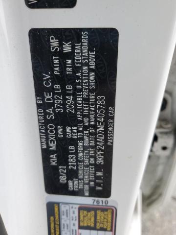 2021 KIA FORTE FE - 3KPF24AD7ME405783