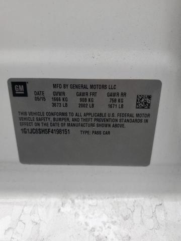 2015 CHEVROLET SONIC LT - 1G1JC6SH5F4198151