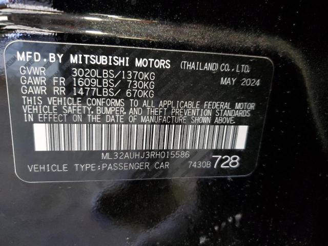 2024 MITSUBISHI MIRAGE ES - ML32AUHJ3RH015586