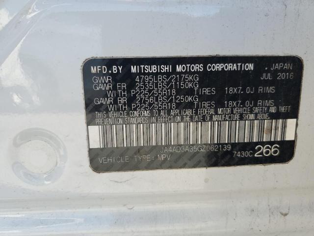 2016 MITSUBISHI OUTLANDER - JA4AD3A35GZ062139