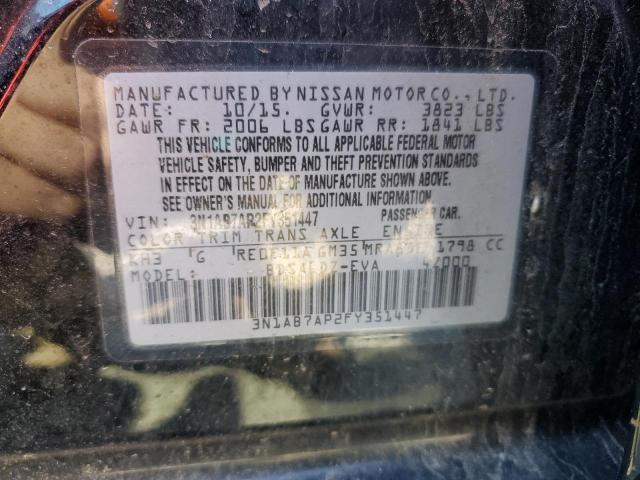 2015 NISSAN SENTRA S - 3N1AB7AP2FY351447