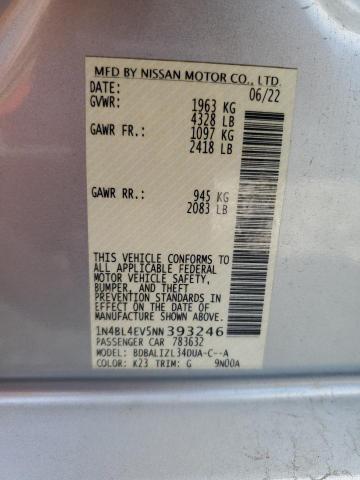 2022 NISSAN ALTIMA SL 1N4BL4EV5NN393246
