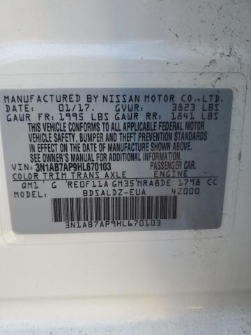 2017 NISSAN SENTRA S - 3N1AB7AP9HL670103