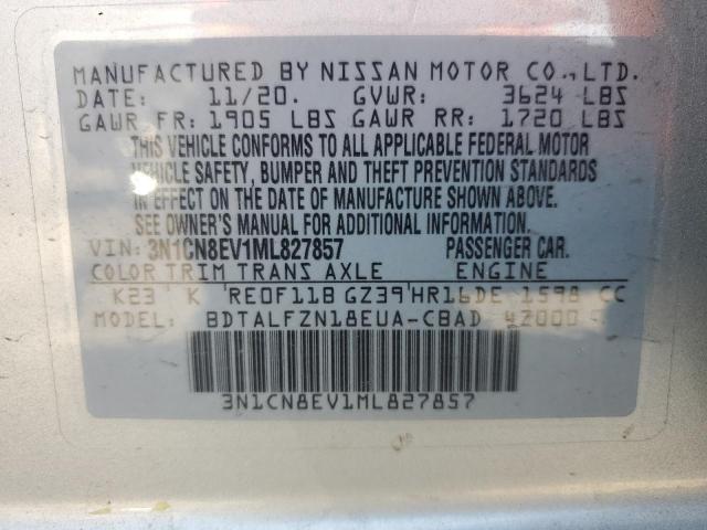 2021 NISSAN VERSA SV - 3N1CN8EV1ML827857