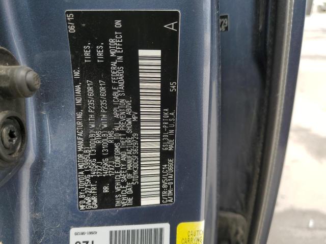 2015 TOYOTA SIENNA XLE 5TDYK3DC5FS629729