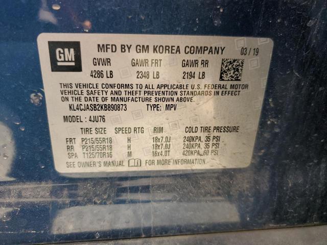 2019 BUICK ENCORE PRE - KL4CJASB2KB890873