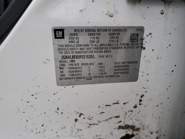 2015 CHEVROLET EQUINOX LT - 2GNALBEK8F6216350