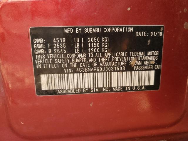 2018 SUBARU LEGACY 2.5 - 4S3BNAB60J3031508