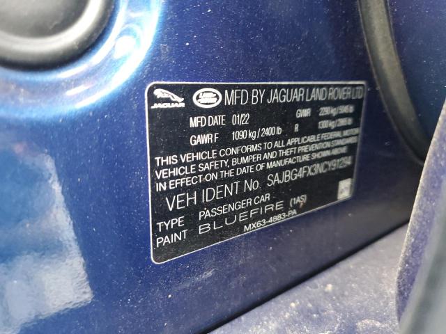 2022 JAGUAR XF SE SAJBG4FX3NCY91294