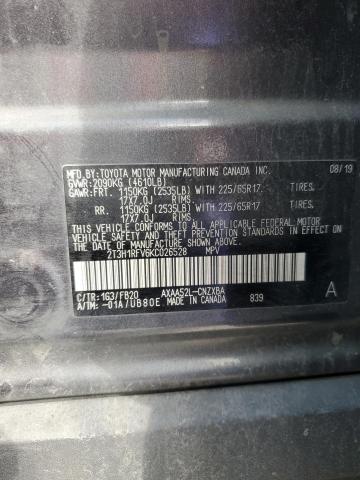 2019 TOYOTA RAV4 LE - 2T3H1RFV6KC026528