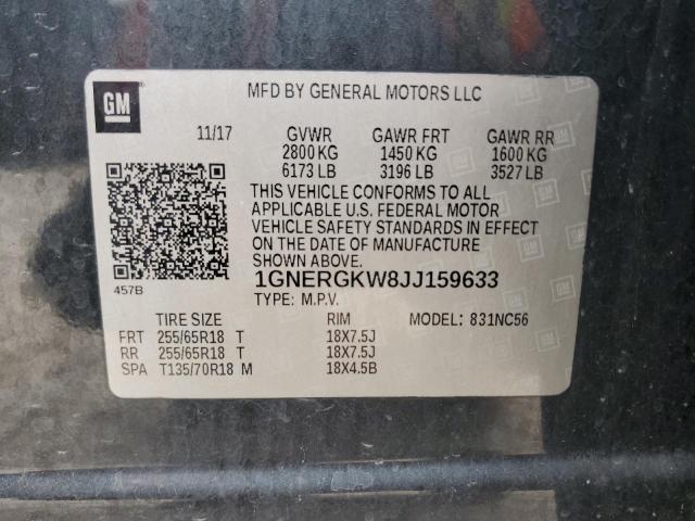 2018 CHEVROLET TRAVERSE L - 1GNERGKW8JJ159633