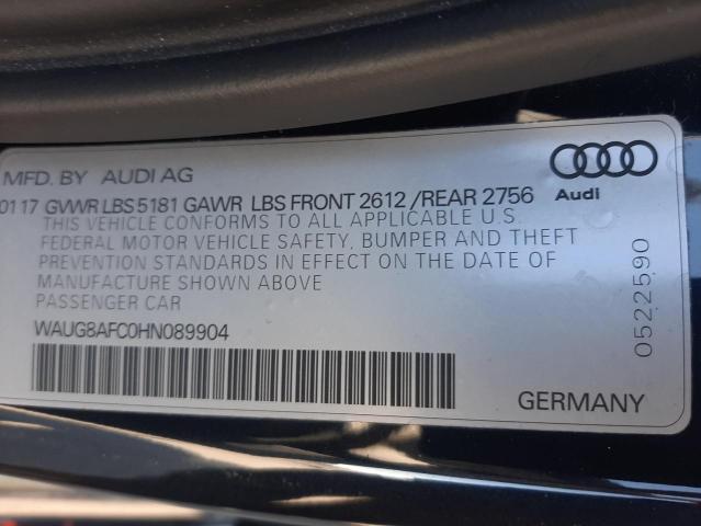 2017 AUDI A6 PREMIUM - WAUG8AFC0HN089904