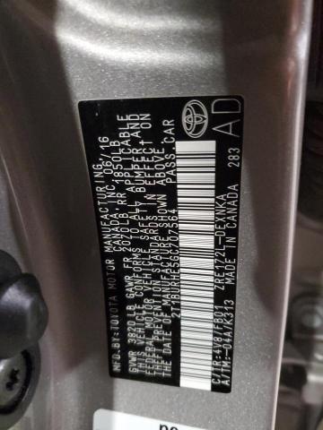 2016 TOYOTA COROLLA L - 2T1BURHE5GC707564