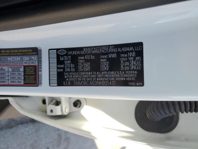 2022 HYUNDAI TUCSON SEL 5NMJBCAE0NH035431