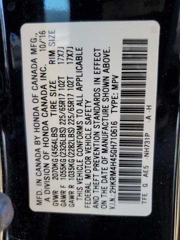 2016 HONDA CR-V SE 2HKRM4H45GH710616