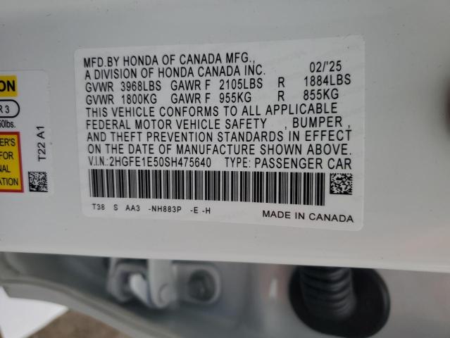 2025 HONDA CIVIC SI - 2HGFE1E50SH475640