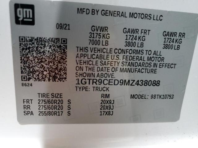 2021 GMC SIERRA K15 - 1GTR9CED9MZ438088