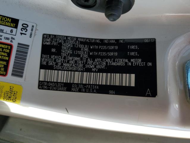 2017 TOYOTA SIENNA SE - 5TDXZ3DC9HS870641