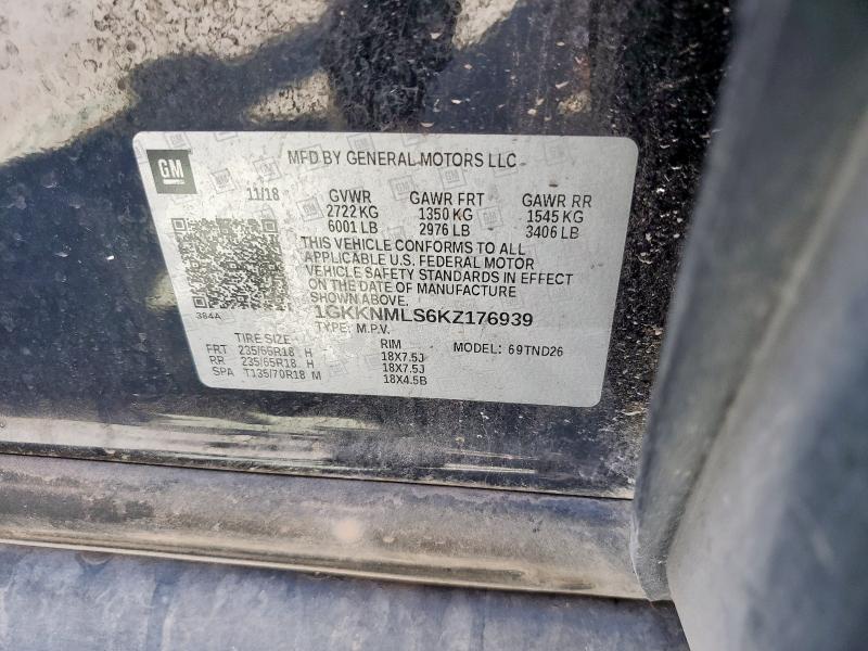 2019 GMC ACADIA SLT 1GKKNMLS6KZ176939