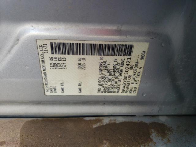 2022 NISSAN MAXIMA SV 1N4AA6CV2NC502421
