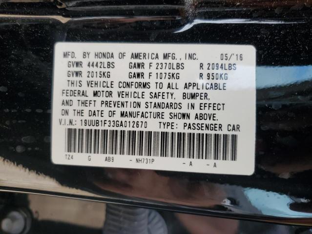 2016 ACURA TLX - 19UUB1F33GA012670
