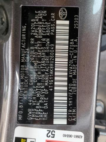 2024 TOYOTA CAMRY SE N - 4T1G11AK8RU260049