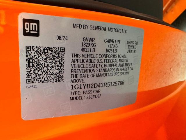 2024 CHEVROLET CORVETTE S - 1G1YB2D43R5125766